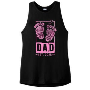 Dad Est 2025 Girl Ladies PosiCharge Tri-Blend Wicking Tank