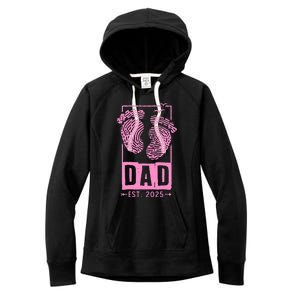 Dad Est 2025 Girl Women's Fleece Hoodie