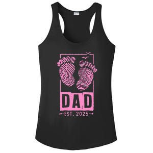 Dad Est 2025 Girl Ladies PosiCharge Competitor Racerback Tank