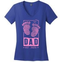 Dad Est 2025 Girl Women's V-Neck T-Shirt