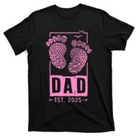 Dad Est 2025 Girl Logo Dad To Be Gifts For 1st Time Dad T-Shirt