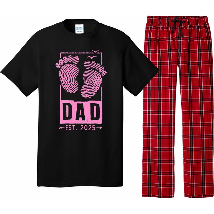 Dad Est 2025 Girl Logo Dad To Be Gifts For 1st Time Dad Pajama Set