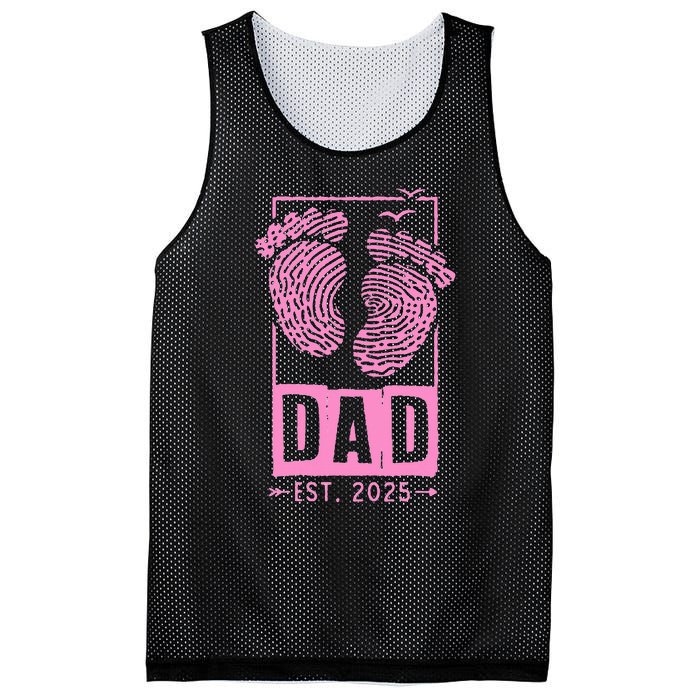 Dad Est 2025 Girl Logo Dad To Be Gifts For 1st Time Dad Mesh Reversible Basketball Jersey Tank