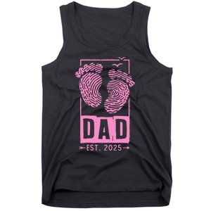 Dad Est 2025 Girl Logo Dad To Be Gifts For 1st Time Dad Tank Top