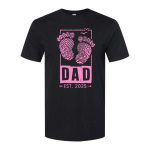 Dad Est 2025 Girl Logo Dad To Be Gifts For 1st Time Dad Softstyle CVC T-Shirt