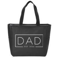 Dad Est. 2024 Expect Baby 2024 Father 2024 New Dad 2024 Zip Tote Bag