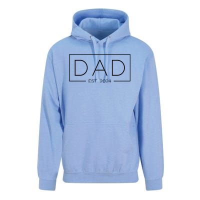 Dad Est. 2024 Expect Baby 2024 Father 2024 New Dad 2024 Unisex Surf Hoodie