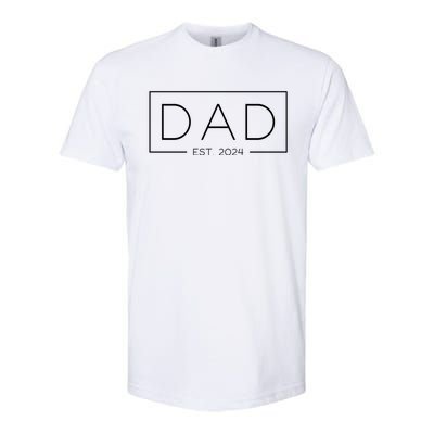 Dad Est. 2024 Expect Baby 2024 Father 2024 New Dad 2024 Softstyle CVC T-Shirt