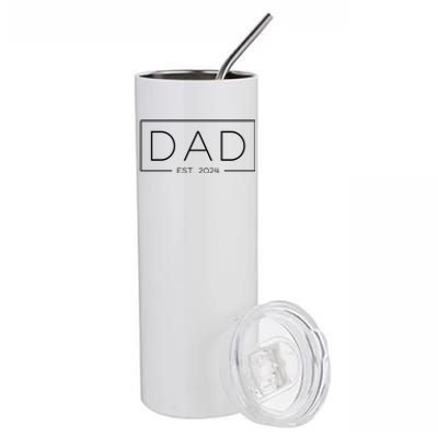 Dad Est. 2024 Expect Baby 2024 Father 2024 New Dad 2024 Stainless Steel Tumbler