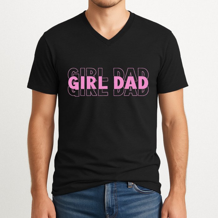 Dad Est 2025 Dad Loading New Dad Of Retro Dad V-Neck T-Shirt