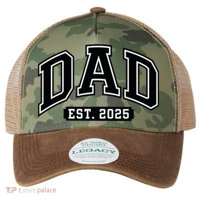 Dad Est 2025 Expect 2025 Father 2025 New Dad 2025 Gift Legacy Tie Dye Trucker Hat