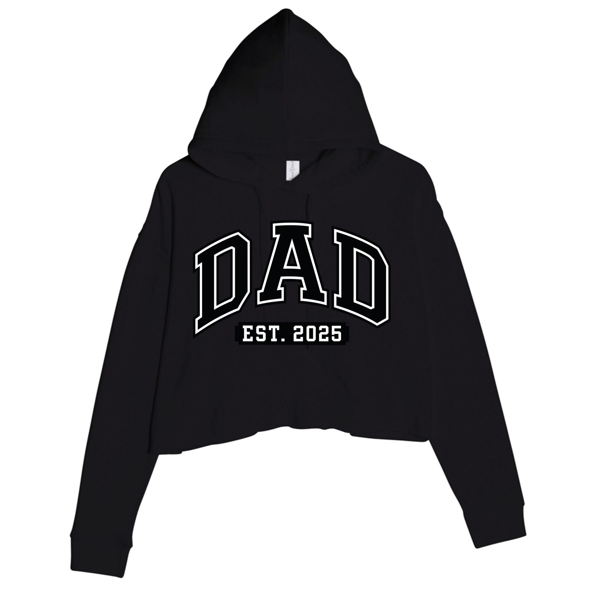 Dad Est 2025 Expect 2025 Father 2025 New Dad 2025 Gift Crop Fleece Hoodie