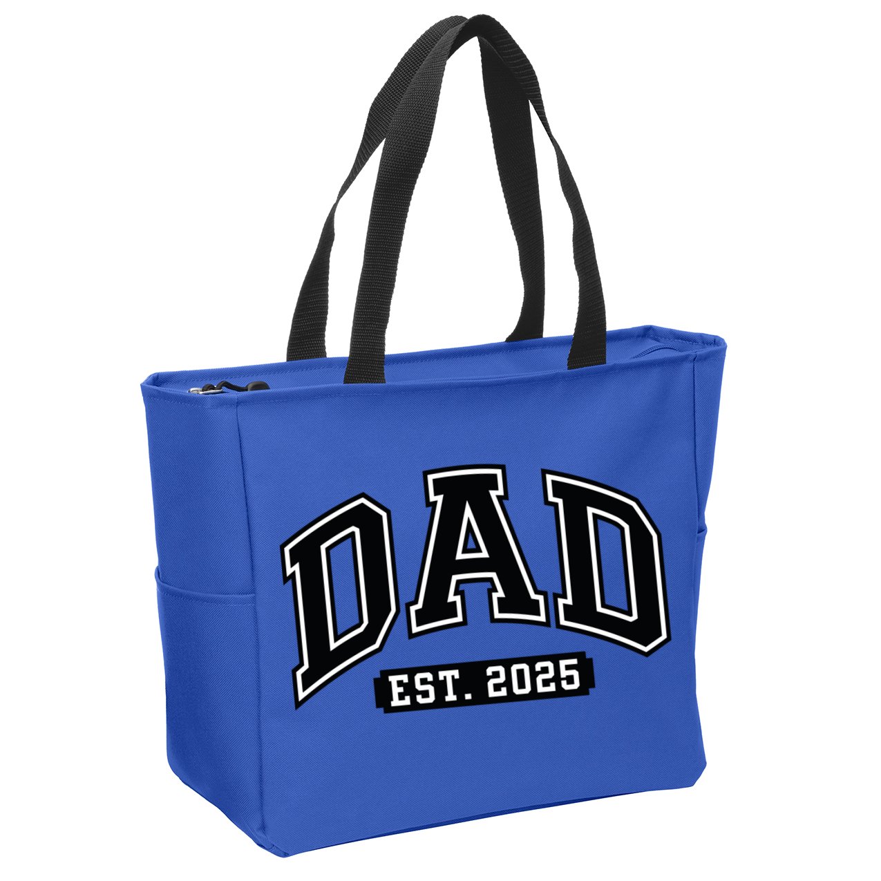 Dad Est 2025 Expect 2025 Father 2025 New Dad 2025 Gift Zip Tote Bag