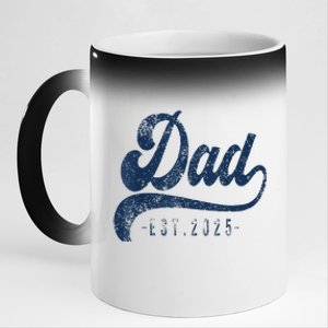 Dad Est 2025 11oz Black Color Changing Mug