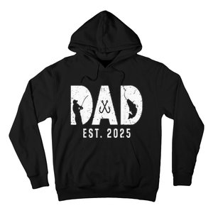 Dad Est 2025 Fishing Dad To Be New Baby Daddy FatherS Day Hoodie