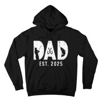 Dad Est 2025 Fishing Dad To Be New Baby Daddy FatherS Day Hoodie