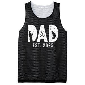 Dad Est 2025 Fishing Dad To Be New Baby Daddy FatherS Day Mesh Reversible Basketball Jersey Tank