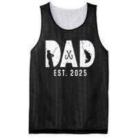 Dad Est 2025 Fishing Dad To Be New Baby Daddy FatherS Day Mesh Reversible Basketball Jersey Tank