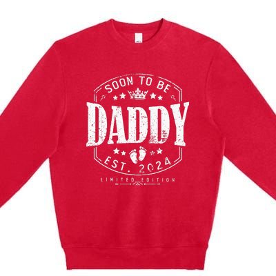 Dad Est 2024 Soon To Be Daddy Pregnancy Announcement Premium Crewneck Sweatshirt