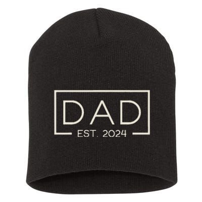 Dad Est. 2024 Logo Dad 2024 Loading New Dad 2024 Short Acrylic Beanie