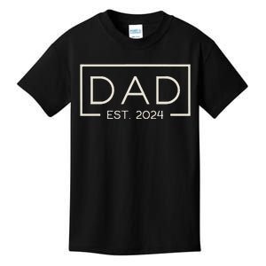 Dad Est. 2024 Logo Dad 2024 Loading New Dad 2024 Kids T-Shirt