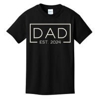 Dad Est. 2024 Logo Dad 2024 Loading New Dad 2024 Kids T-Shirt