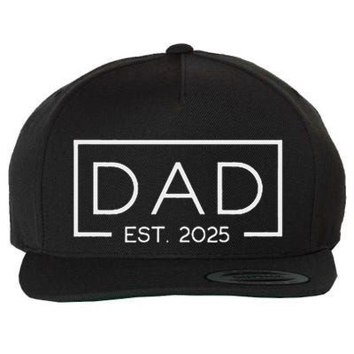 Dad Est. 2025 Logo Father 2025 Loading New Dad 2025 Wool Snapback Cap