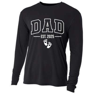 Dad Est 2025 Dad To Be Gifts New Daddy Cooling Performance Long Sleeve Crew