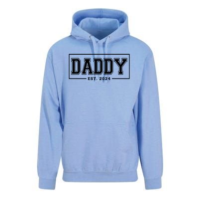 Daddy Est 2024 Promoted To Dad 2024 Pregnancy Announcement Unisex Surf Hoodie