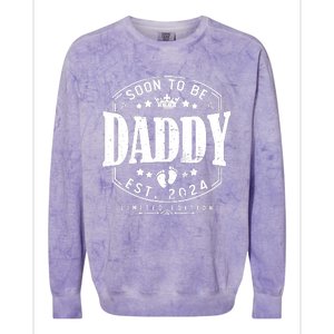 Dad Est 2024 Soon To Be Daddy Pregnancy Announcement Colorblast Crewneck Sweatshirt