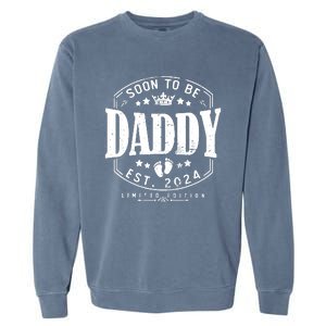 Dad Est 2024 Soon To Be Daddy Pregnancy Announcement Garment-Dyed Sweatshirt