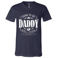 Dad Est 2024 Soon To Be Daddy Pregnancy Announcement V-Neck T-Shirt