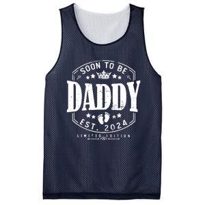 Dad Est 2024 Soon To Be Daddy Pregnancy Announcement Mesh Reversible Basketball Jersey Tank