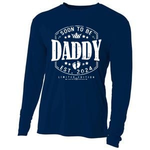 Dad Est 2024 Soon To Be Daddy Pregnancy Announcement Cooling Performance Long Sleeve Crew