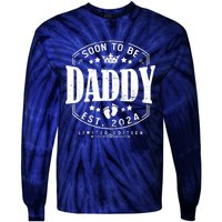 Dad Est 2024 Soon To Be Daddy Pregnancy Announcement Tie-Dye Long Sleeve Shirt