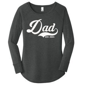 Dad Est. 2024 Women's Perfect Tri Tunic Long Sleeve Shirt