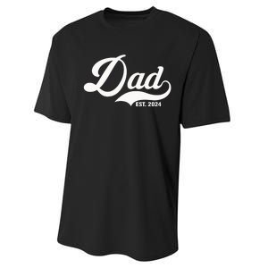 Dad Est. 2024 Performance Sprint T-Shirt