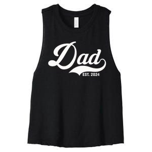 Dad Est. 2024 Women's Racerback Cropped Tank