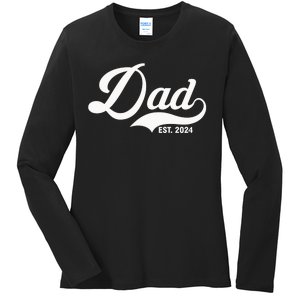 Dad Est. 2024 Ladies Long Sleeve Shirt