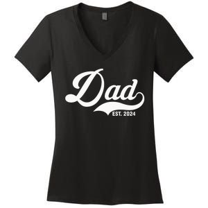 Dad Est. 2024 Women's V-Neck T-Shirt