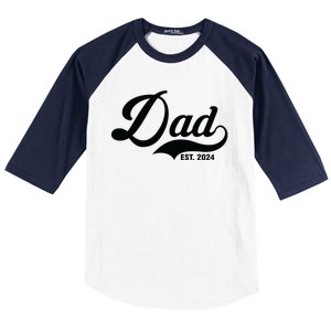 Dad Est. 2024 Baseball Sleeve Shirt