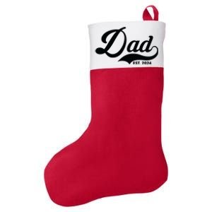 Dad Est. 2024 Felt Holiday Christmas Stocking