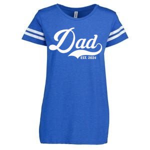 Dad Est. 2024 Enza Ladies Jersey Football T-Shirt