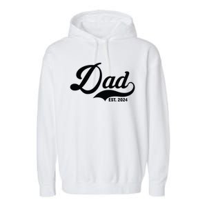 Dad Est. 2024 Garment-Dyed Fleece Hoodie