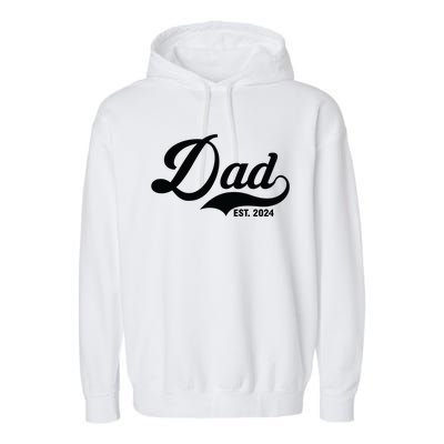 Dad Est. 2024 Garment-Dyed Fleece Hoodie