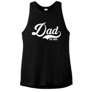 Dad Est. 2025 Ladies PosiCharge Tri-Blend Wicking Tank