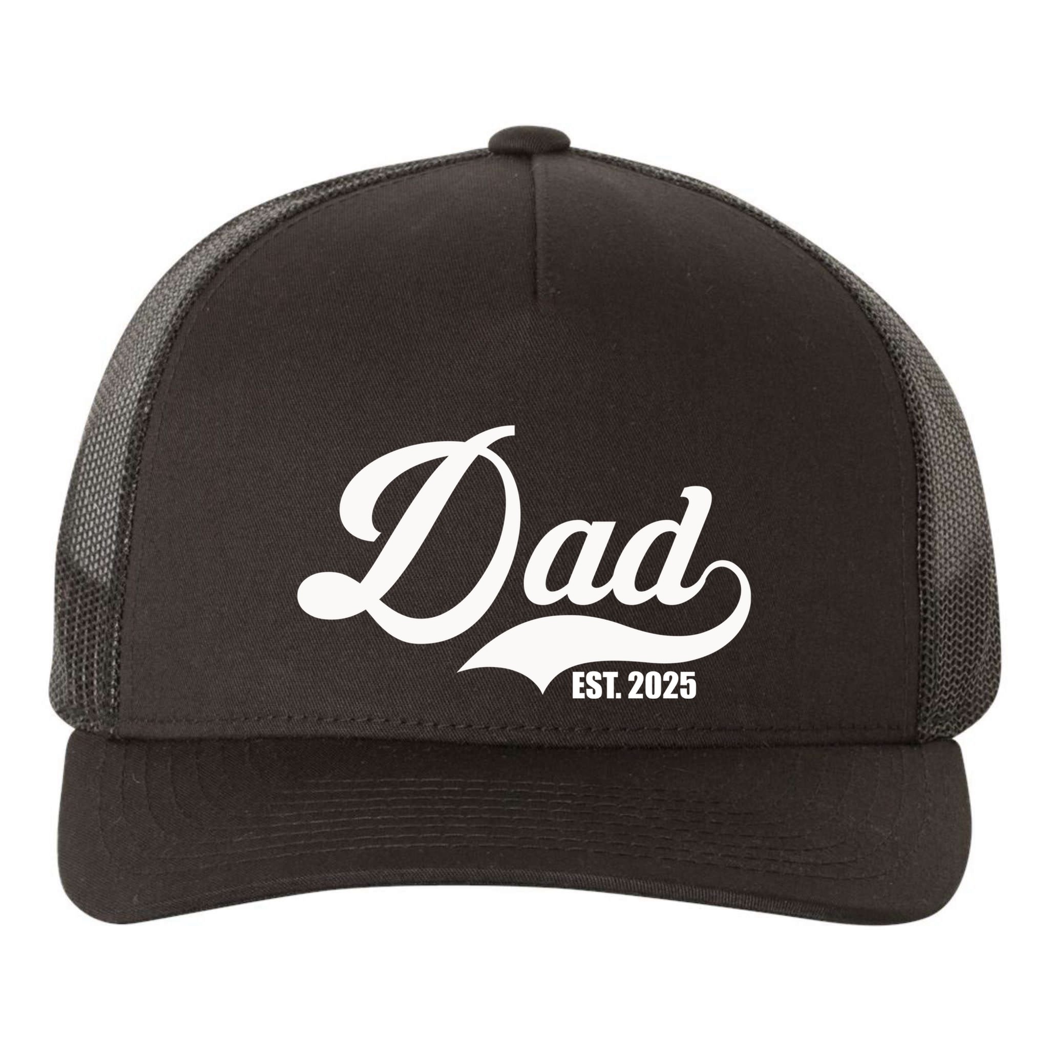 Dad Est. 2025 Yupoong Adult 5-Panel Trucker Hat