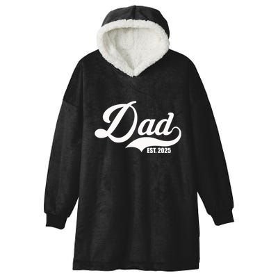 Dad Est. 2025 Hooded Wearable Blanket