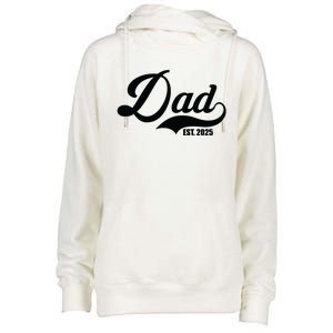 Dad Est. 2025 Womens Funnel Neck Pullover Hood