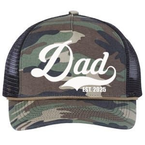 Dad Est. 2025 Retro Rope Trucker Hat Cap